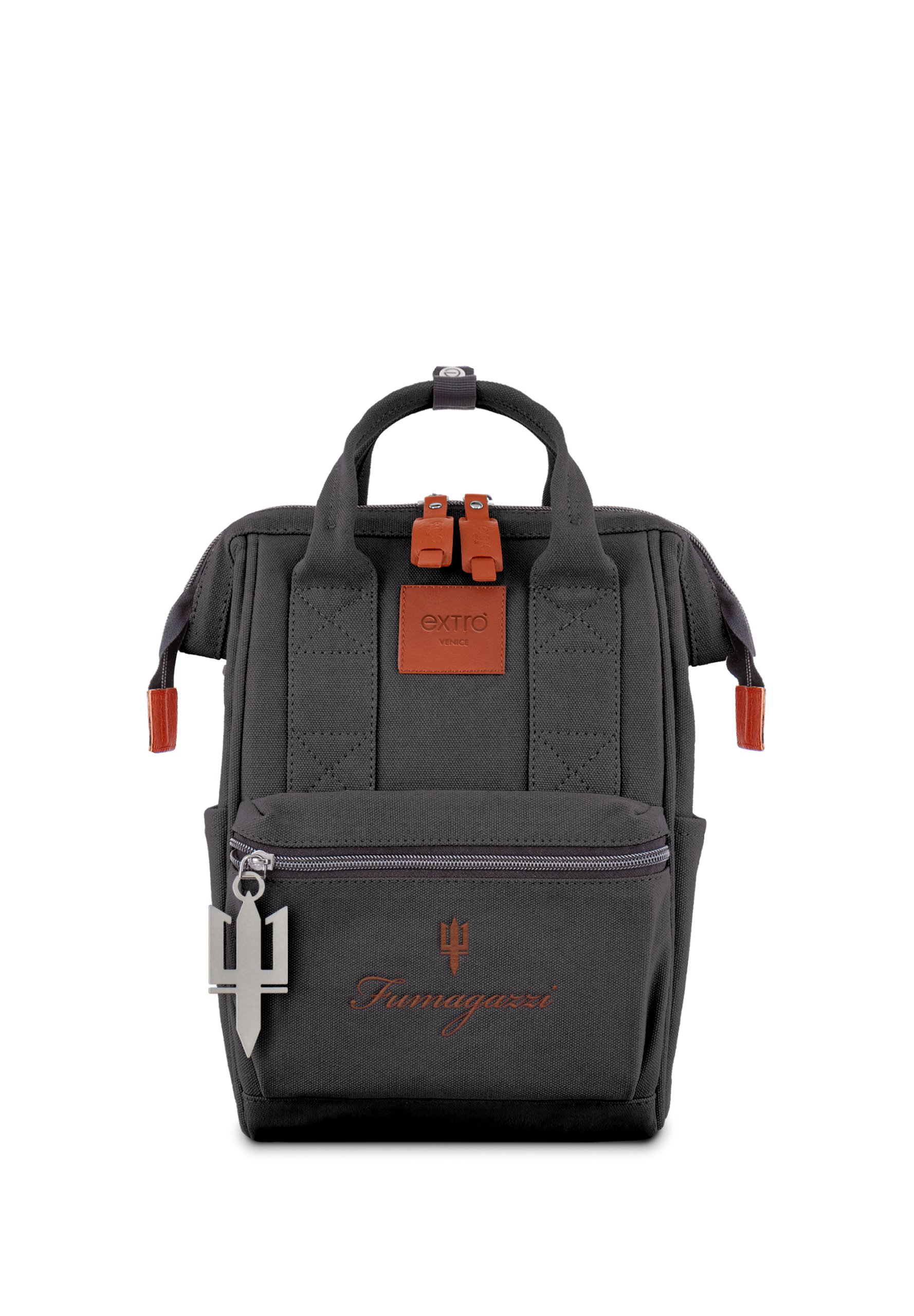 BagPack in Canvas Riciclato Nero (Taglia Mini)